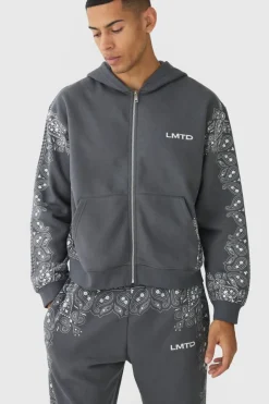 Oversized Paisley Border Printed Tracksuit