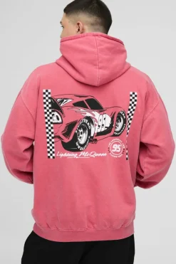 Oversized Pixar Cars License Print Hoodie