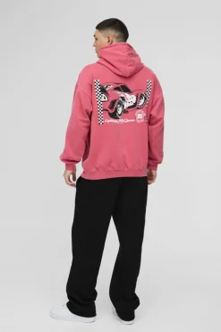 Oversized Pixar Cars License Print Hoodie