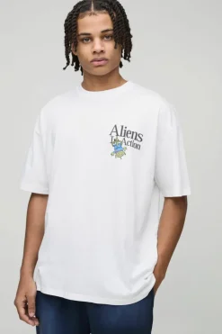 Oversized Pixar Toy Story Aliens License Print T-Shirt