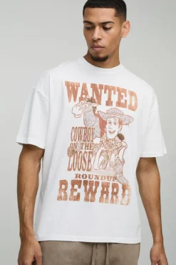 Oversized Pixar Toy Story Woody License Print T-Shirt