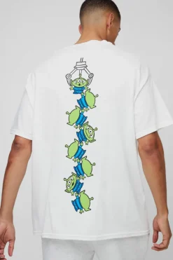 Oversized Pixar Toy Story Aliens License Print T-Shirt