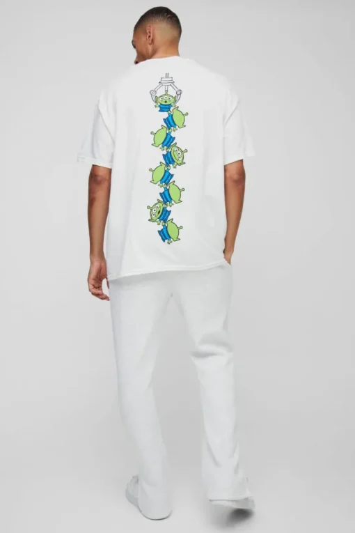 Oversized Pixar Toy Story Aliens License Print T-Shirt