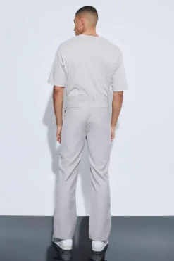 Oversized Pocket Flared Tailored Trousers