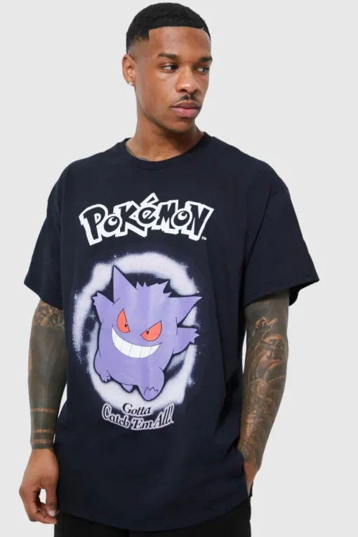 Oversized Pokemon Gengar License T-shirt
