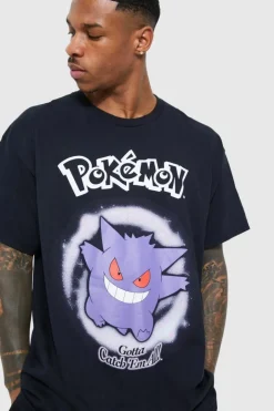 Oversized Pokemon Gengar License T-shirt