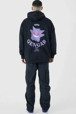 Oversized Pokemon Gengar License Hoodie
