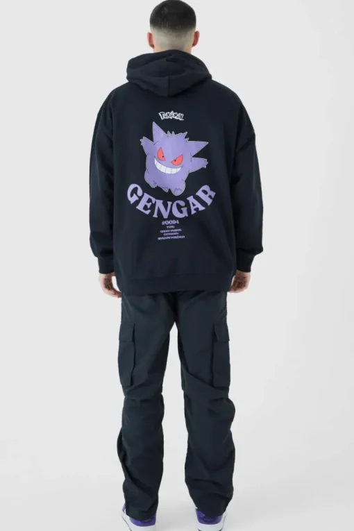 Oversized Pokemon Gengar License Hoodie