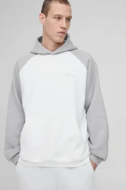 Oversized Raglan MAN Signature Hoodie