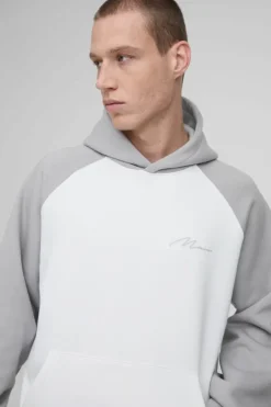 Oversized Raglan MAN Signature Hoodie