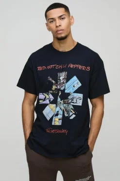 Oversized Red Hot Chili Peppers License Print T-Shirt