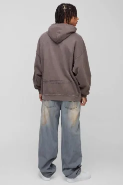 Oversized Renaissance Box Graphic Washed Hoodie