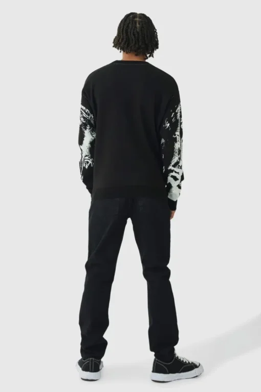 Oversized Renaissance Face Knit Jumper