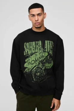 Oversized Sahara Ave Western Graphic Sweatshirt