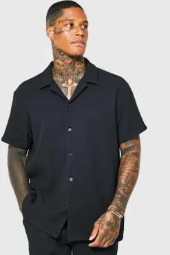 Oversized Short Sleeve Pleated Shirt And Short