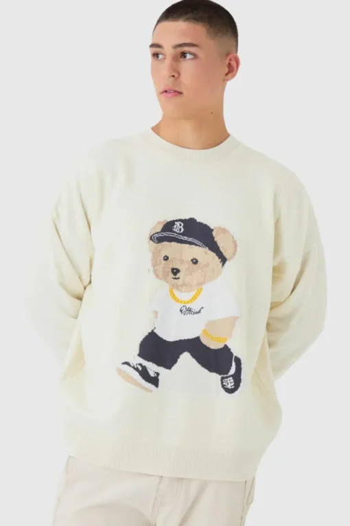 Oversized Teddy Graphic Jumper