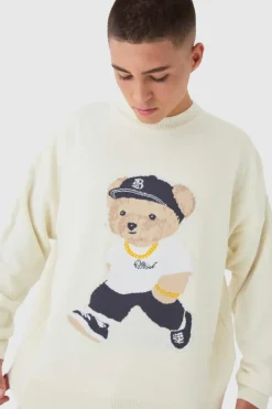Oversized Teddy Graphic Jumper