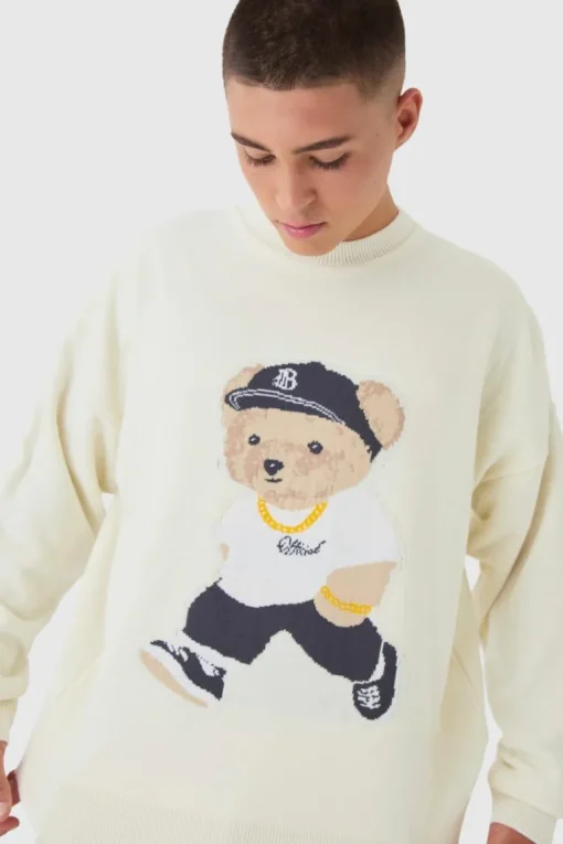 Oversized Teddy Graphic Jumper
