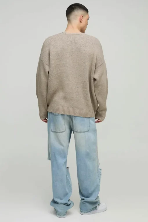 Oversized Teddy Graphic Knitted Jumper