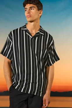 Oversized Texture Revere Polo
