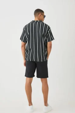Oversized Texture Revere Polo