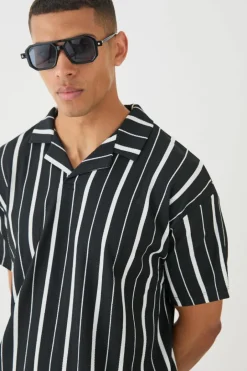 Oversized Texture Revere Polo