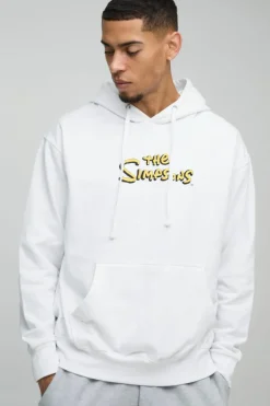 Oversized The Simpsons License Print Hoodie