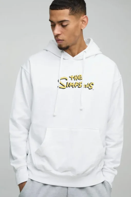 Oversized The Simpsons License Print Hoodie