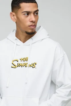 Oversized The Simpsons License Print Hoodie