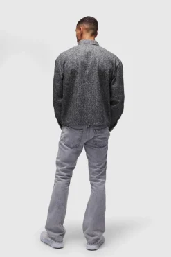 Oversized Two Pocket Zip Through Overshirt