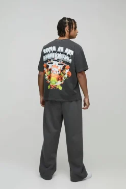 Oversized Varsity Star Homme Washed T-Shirt