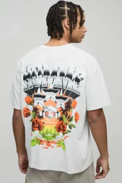 Oversized Varsity Star Homme Washed T-Shirt