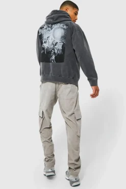 Oversized Washed Renaissance Graphic Hoodie