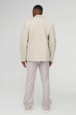 Oversized Wool Look Boxy Blazer