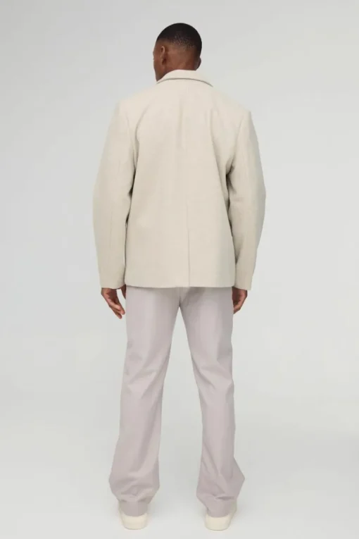 Oversized Wool Look Boxy Blazer