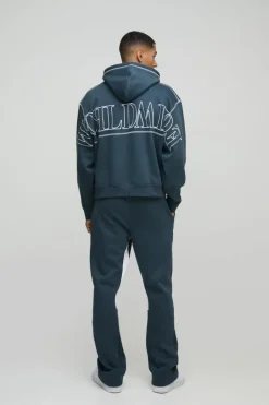 Oversized Worldwide Contrast Stitch Gusset Tracksuit