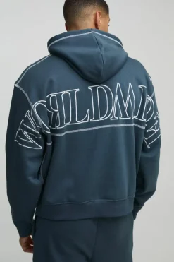 Oversized Worldwide Contrast Stitch Gusset Tracksuit