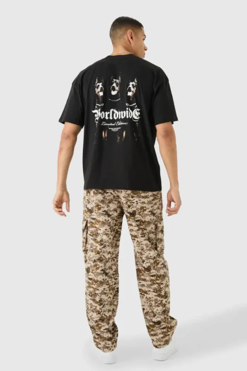 Oversized Worldwide Dog Graphic T-shirt