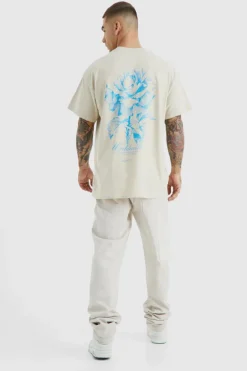 Oversized Worldwide Floral Graphic T-shirt