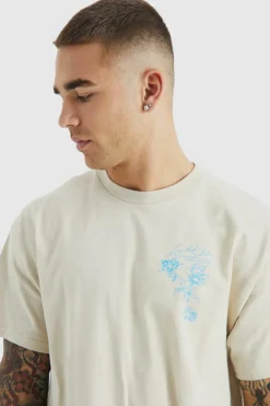 Oversized Worldwide Floral Graphic T-shirt