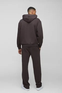 Oversized Worldwide Official Text Print Zip Through Tracksuit