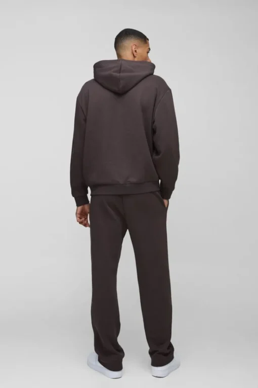 Oversized Worldwide Official Text Print Zip Through Tracksuit