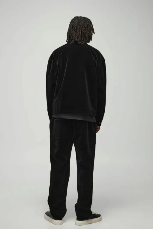 Oversized Zip Through Velour Overshirt & Trouser Set
