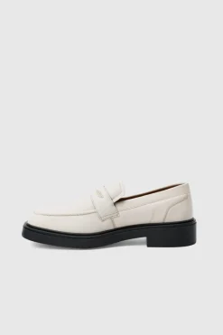 Padded Pu Loafer In Ecru