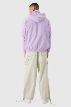 Peached Hooded Windbreaker In Lilac