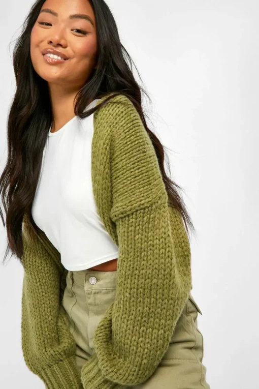 Petite Premium Chunky Knit Cardigan