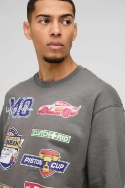 Pixar Cars Varsity License Print Sweatshirt