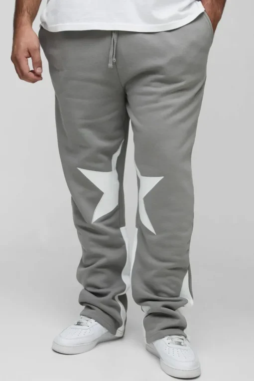 Plus Applique Slim Star Gusset Jogger