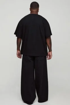 Plus Baggy Moto Panel Jeans