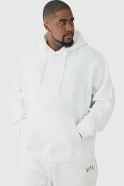 Plus Basic Hoodie In White